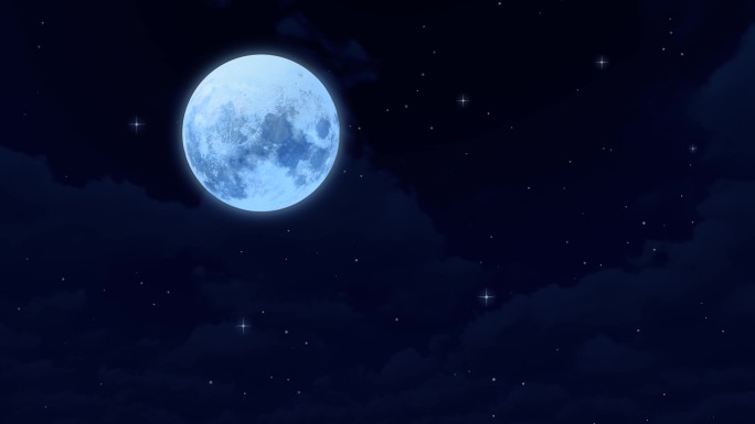 月亮闪闪星空背景素材