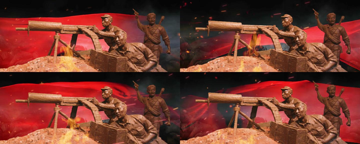 超赞战场湘江战役新圩战役工农红军大屏幕