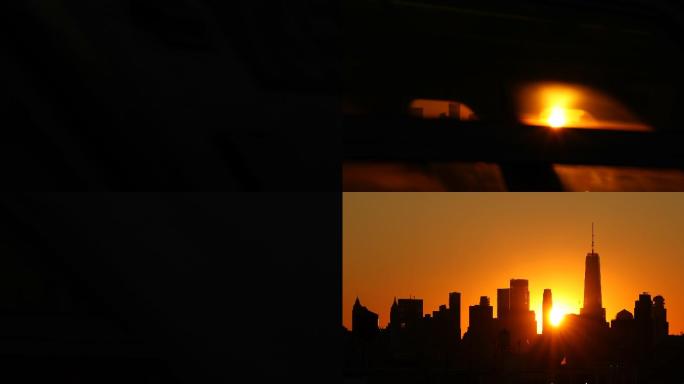 曼哈顿日落景观
