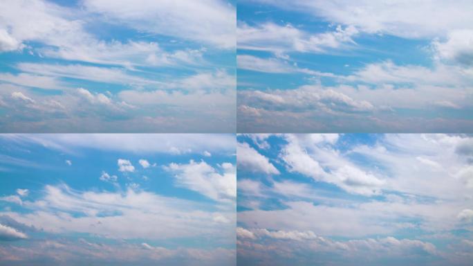 蓝天白云延时实拍视频素材4K