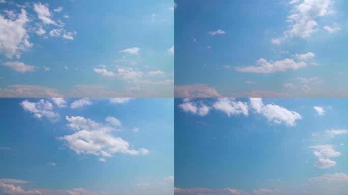 蓝天白云延时实拍视频素材4K