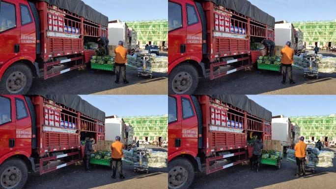 蔬菜装车搬运搬货批发市场