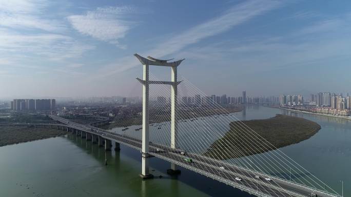 航拍晋江大桥4K