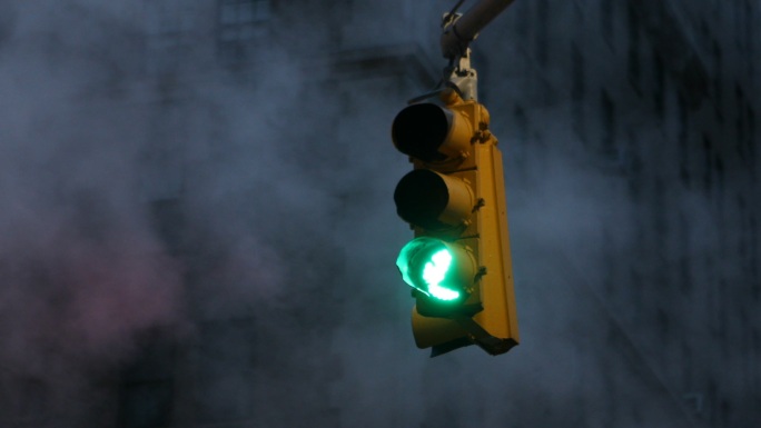 纽约市的交通信号灯