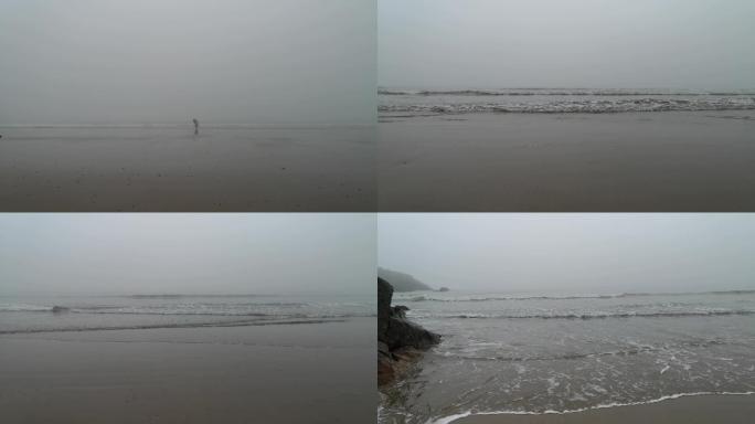 海边一个人