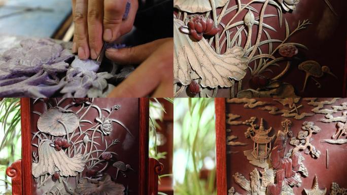 菊花石雕刻工艺石雕艺术非遗手工