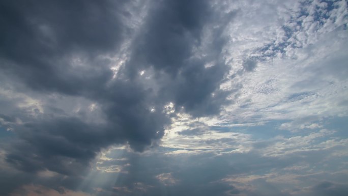 耶稣光延时空镜头实拍视频素材