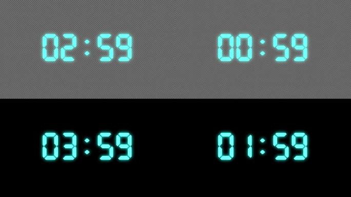 4K科技风5分钟倒计时【透明带通道】