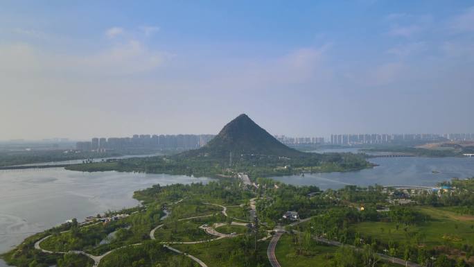 【济南】华山风景区4K航拍素材