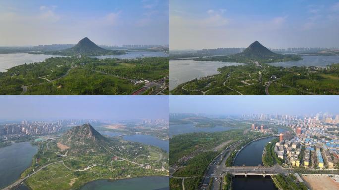 【济南】华山风景区4K航拍素材