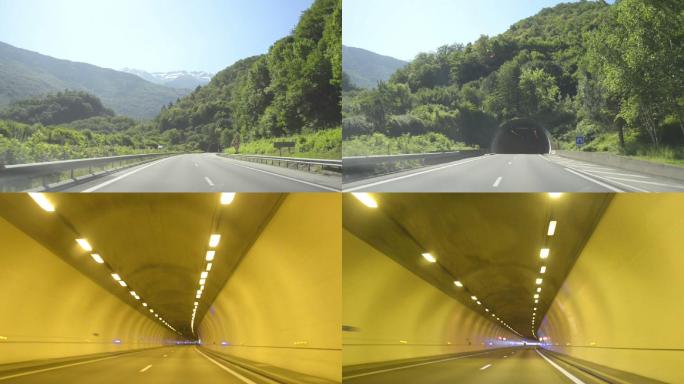 在高速公路上和隧道里加速