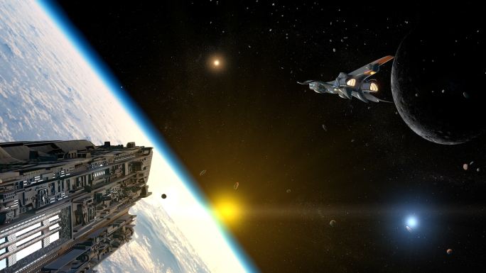 星际旅行科幻星际飞船太空飞船