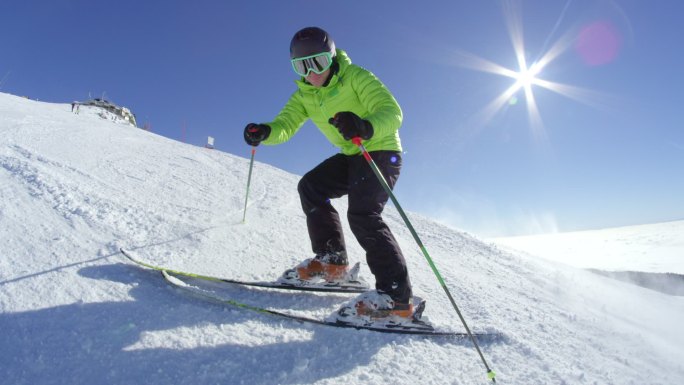 滑雪冲向镜头冬奥会冬季奥运会双板
