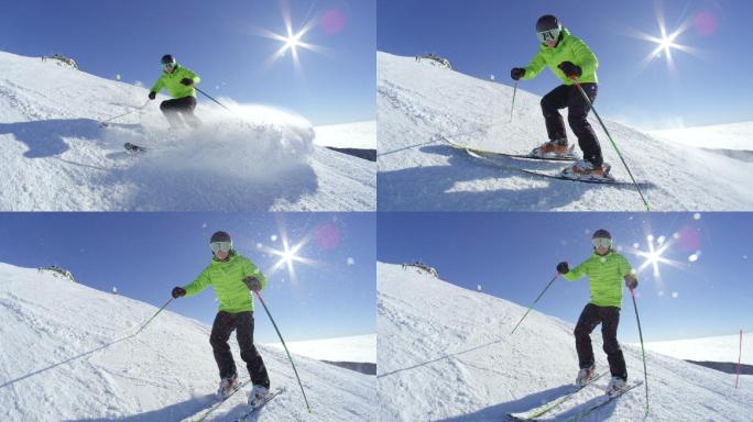 滑雪冲向镜头冬奥会冬季奥运会双板