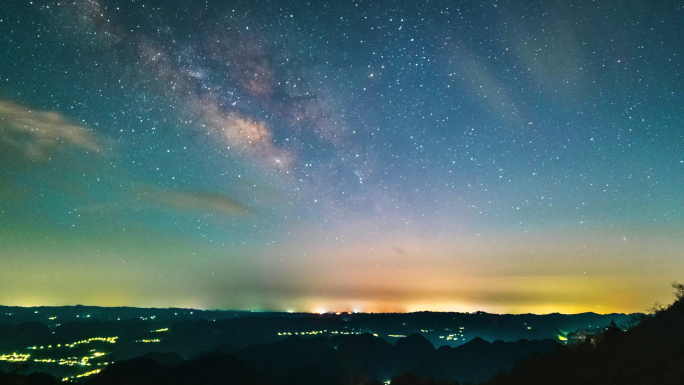 4k实拍星空星轨延时