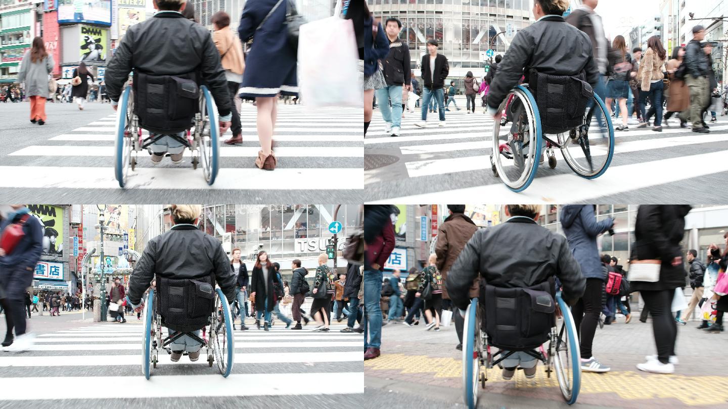 坐轮椅的日本人