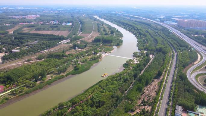 【德州】减河湿地风景区4K航拍素材