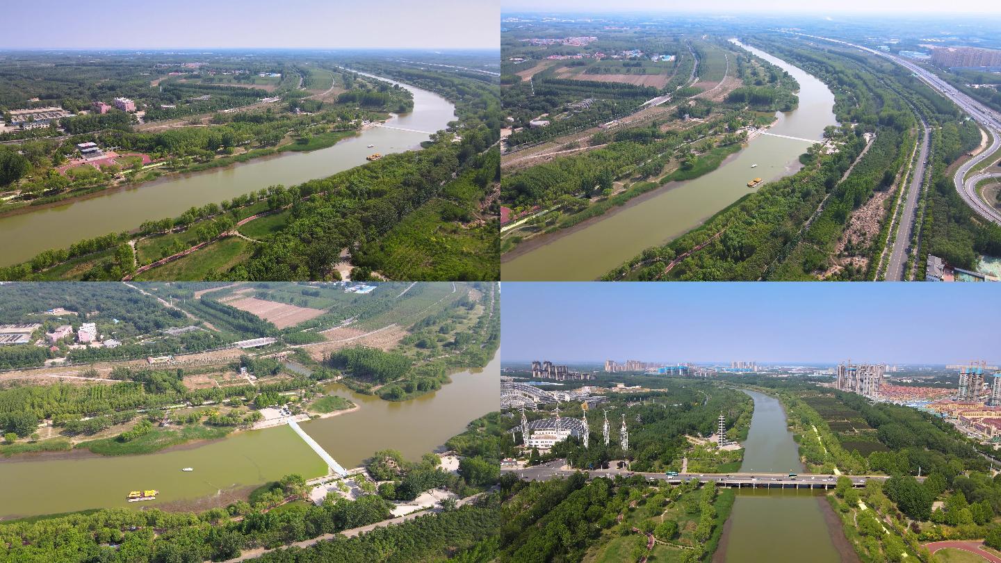 【德州】减河湿地风景区4K航拍素材