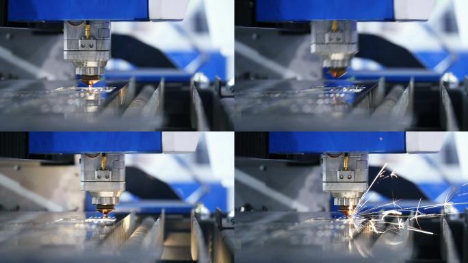 现代工业机器人焊接激光切割工具。