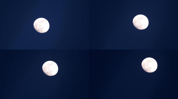 月亮升起实拍