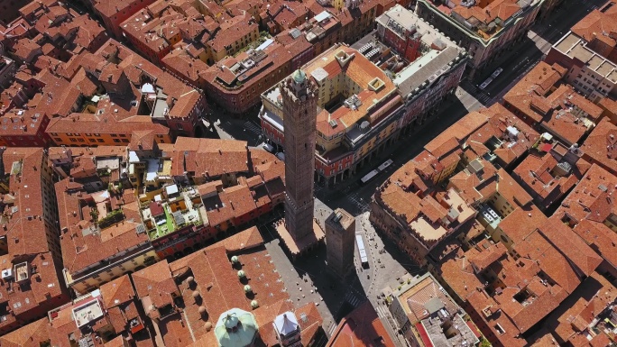 意大利城市鸟瞰图城市快速高速发展航拍延时