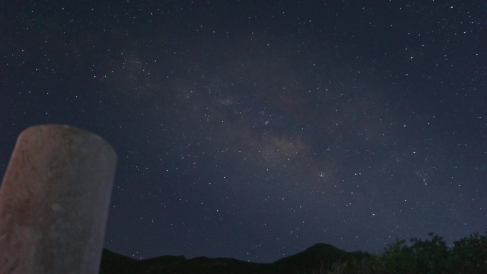 深圳三门岛惠州三门岛露营星空银河延时摄影