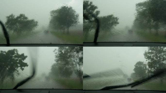 倾盆大雨，司机和乘客的视角