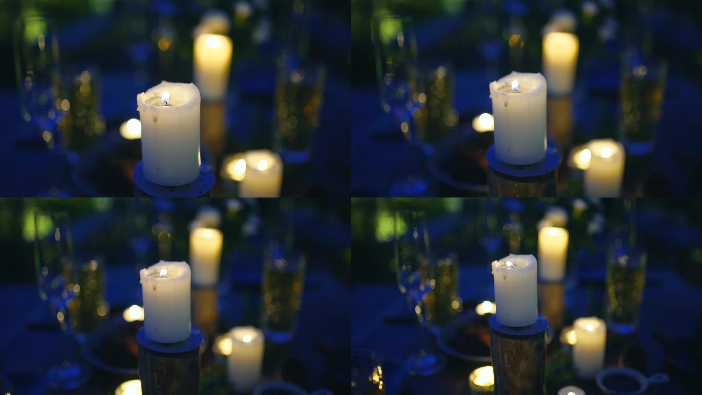 烛光晚餐祈祷祷告祝福蜡烛烛光微光