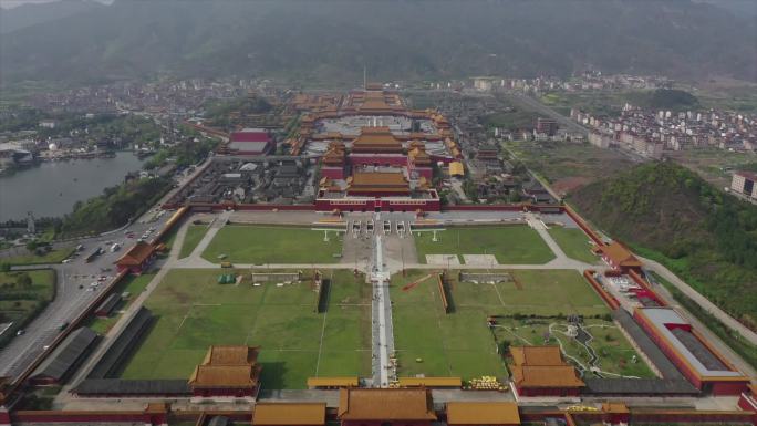 东阳横店影视城航拍空景