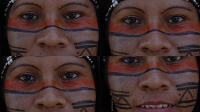 巴西土著妇女肖像