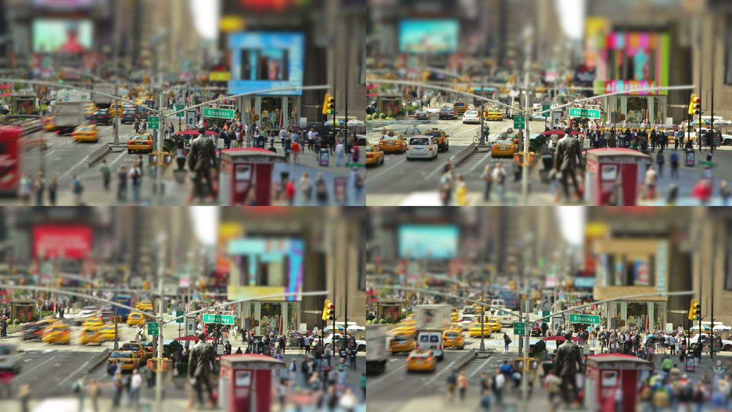 美国纽约时代广场延时摄影