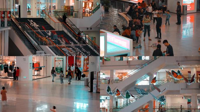 4K大型购物中心商场空镜