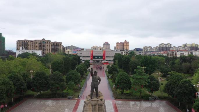 广西崇左市龙州起义广场纪念馆航拍内部环境
