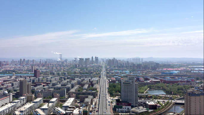 【4K】大气四平市航拍