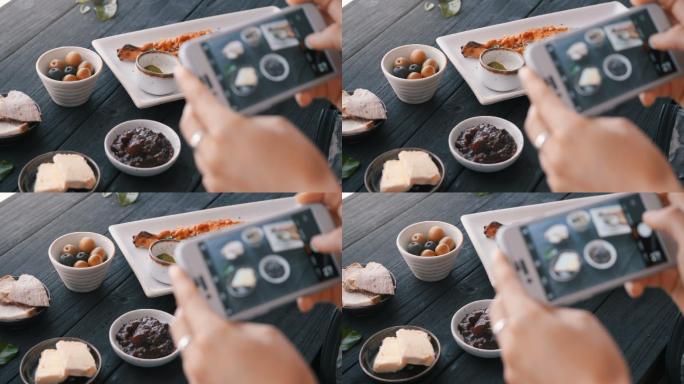 使用手机拍摄食物照片