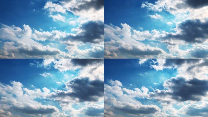 【HD天空】梦幻云絮阳光穿透云层晴天蓝天