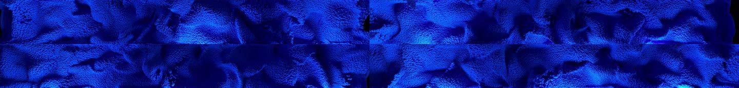 超宽屏裸眼3D墙体投影蓝色流体像素方块