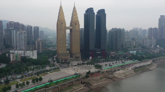 重庆喜来登重庆皇冠国际地标建筑航拍