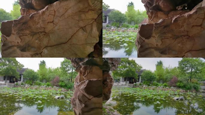 苏州园林假山湖水怪石上海园林