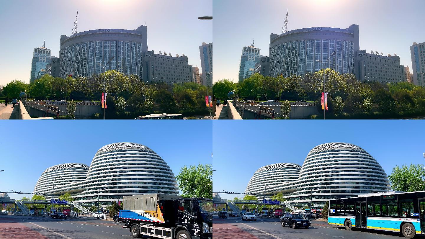 原创拍摄北京朝阳门桥交通车流
