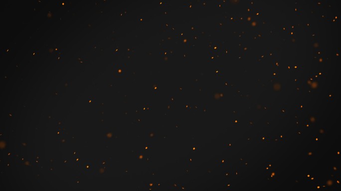 漂浮的橙色粒子特效动画合成元素光效