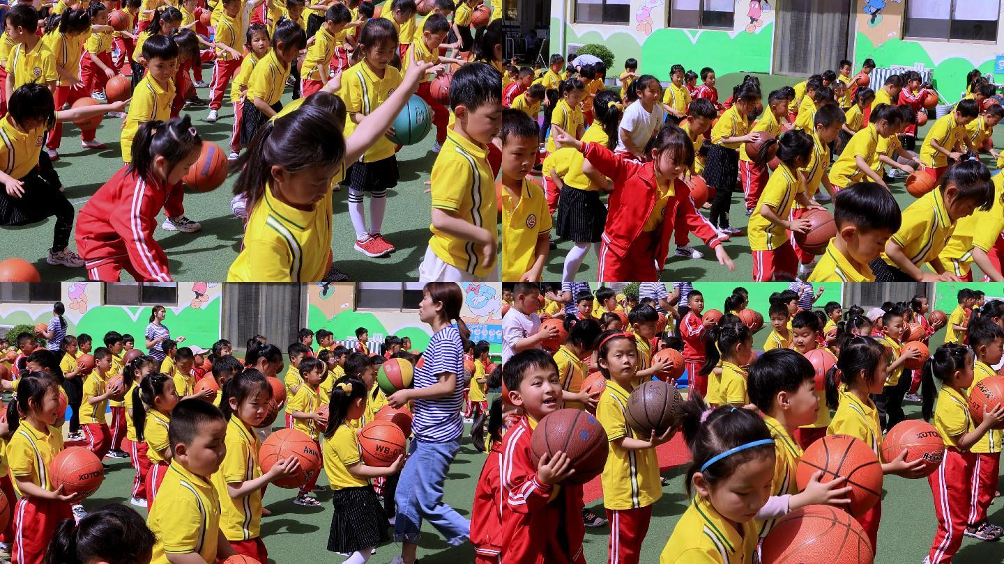 幼儿园校园活动打篮球