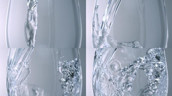 把水倒进玻璃里天然有机矿物质微量元素成分