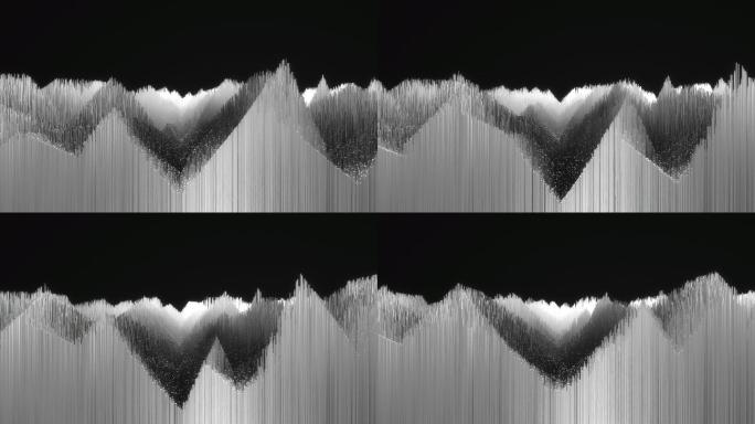 三维质感线条竖条阵列湍流动画