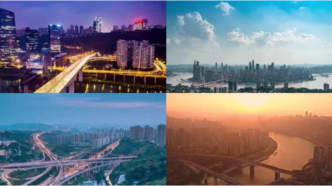 中国城市延时经济发达中国桥梁桥路桥建设