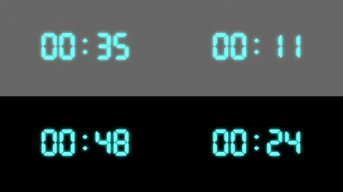科技风1分钟倒计时【透明带通道】【4K】