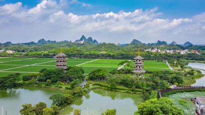 广西玉林五彩田园大范围移动延时