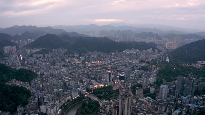 贵州遵义红花岗区城市大景