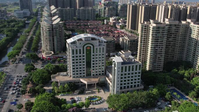 广州花都税务局大楼航拍，城市环境航拍。