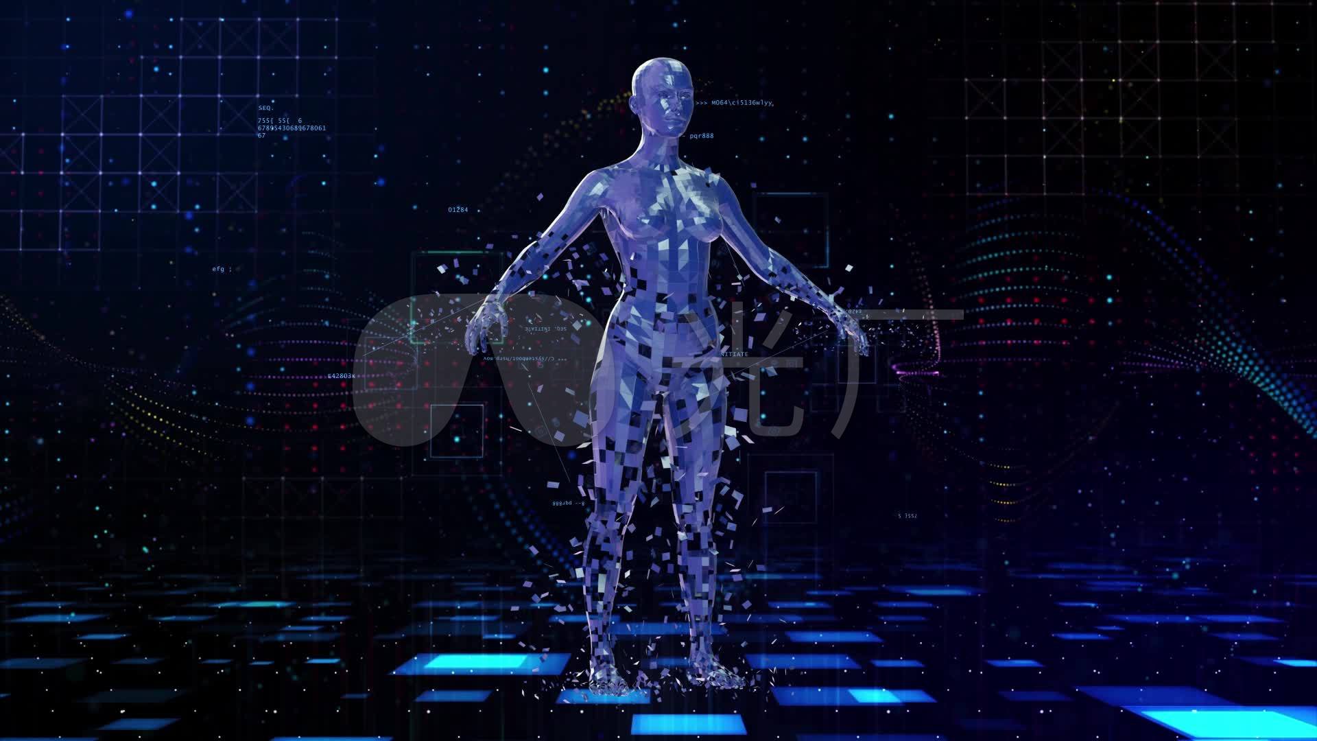 雾屏、全息投影、投影互动子弹时间VR机器人钻石启动|资源-元素谷(OSOGOO)